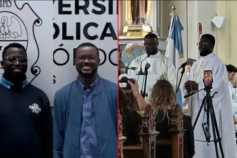Crespo vivió una emotiva ordenación diaconal de dos misioneros oriundos de Ghana