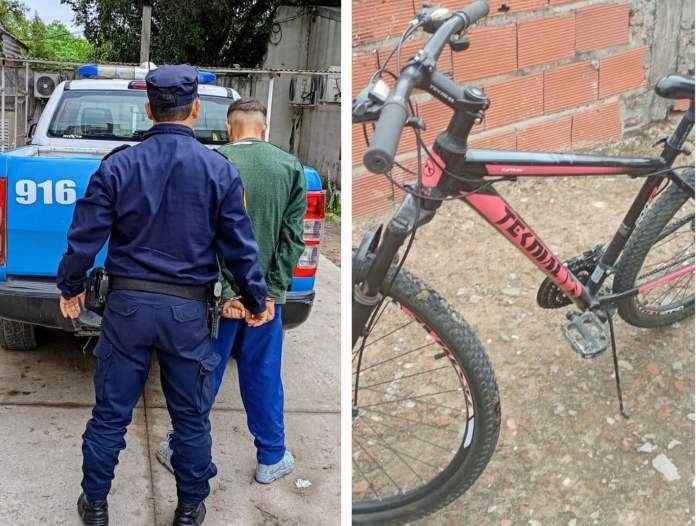 Dejaron una bicicleta en la puerta de una peluquería y la robó: fue detenido