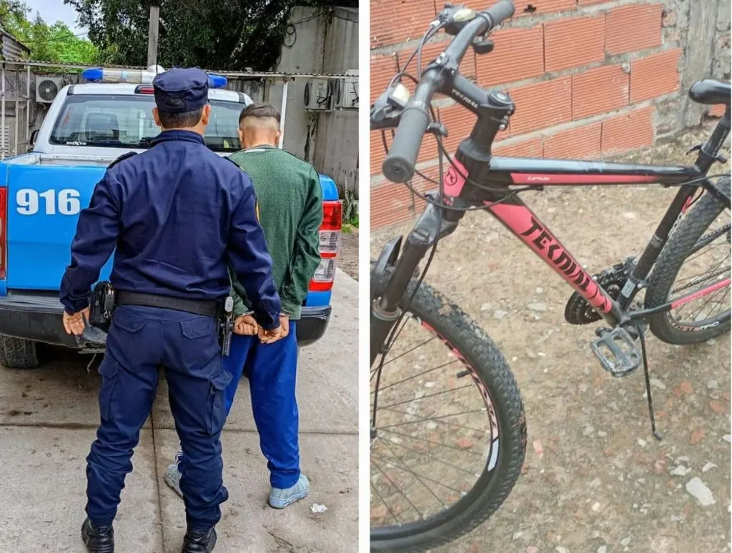 Dejaron una bicicleta en la puerta de una peluquería y la robó: fue detenido
