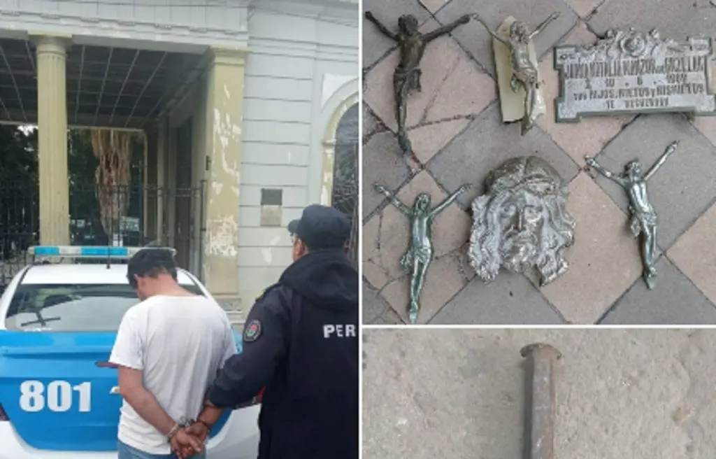 Detenido por robar placas en el Cementerio Municipal de Paraná