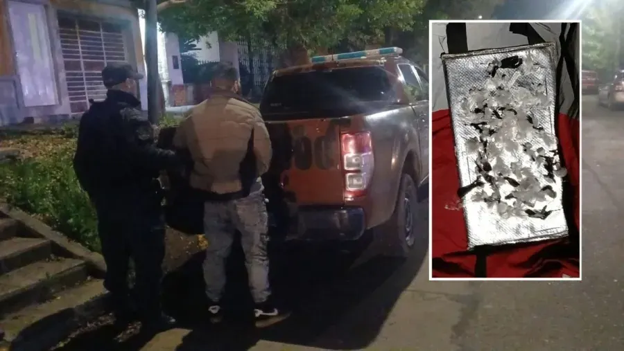 Detuvieron a motociclista con más de 70 gramos de cocaína en una zona caliente del narcomenudeo de Paraná