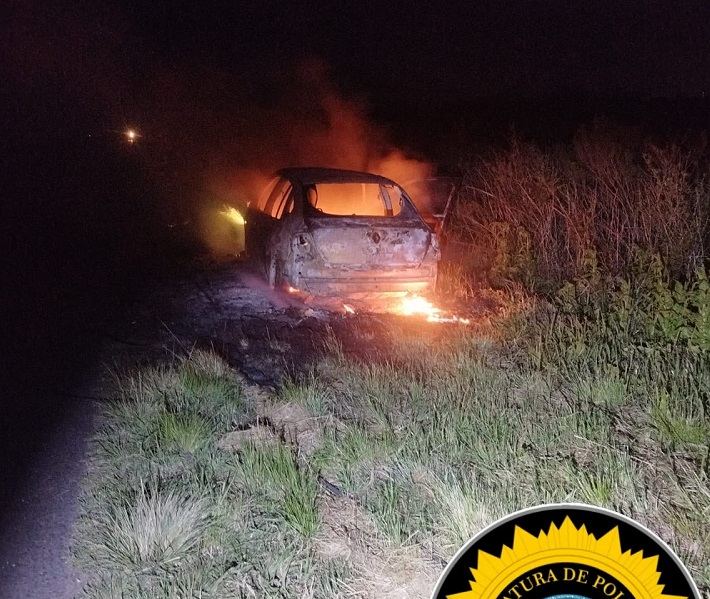 Dpto. Villaguay: Se incendió un auto de maciaense en plena Ruta Nº 6