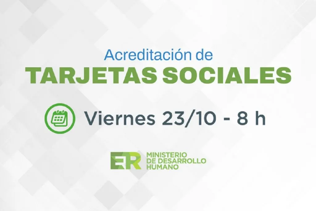 El Gobierno de Entre Ríos aumentó las Tarjetas Sociales y acreditó los fondos de octubre
