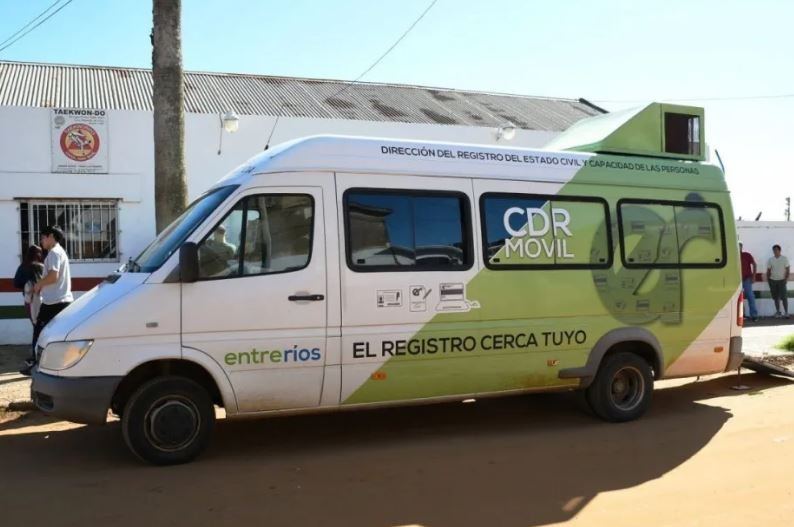El Registro Civil Móvil recorrerá distintos barrios de Concordia entre el 19 y el 23 de octubre.