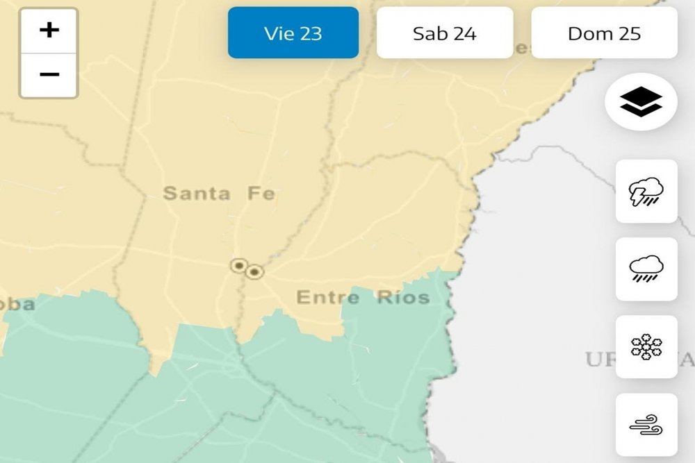 El SMN emitió alerta amarillo por tormentas para este viernes y sábado en diez departamentos