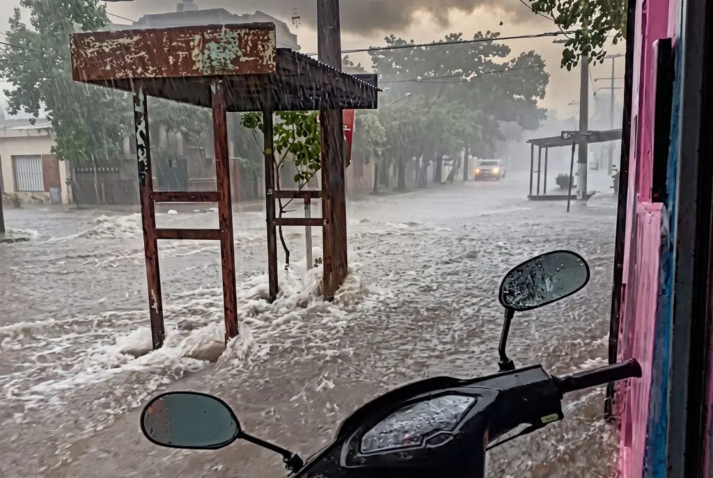 El temporal afectó a algunos vecinos de La Paz: llovieron 45 mm en pocos minutos
