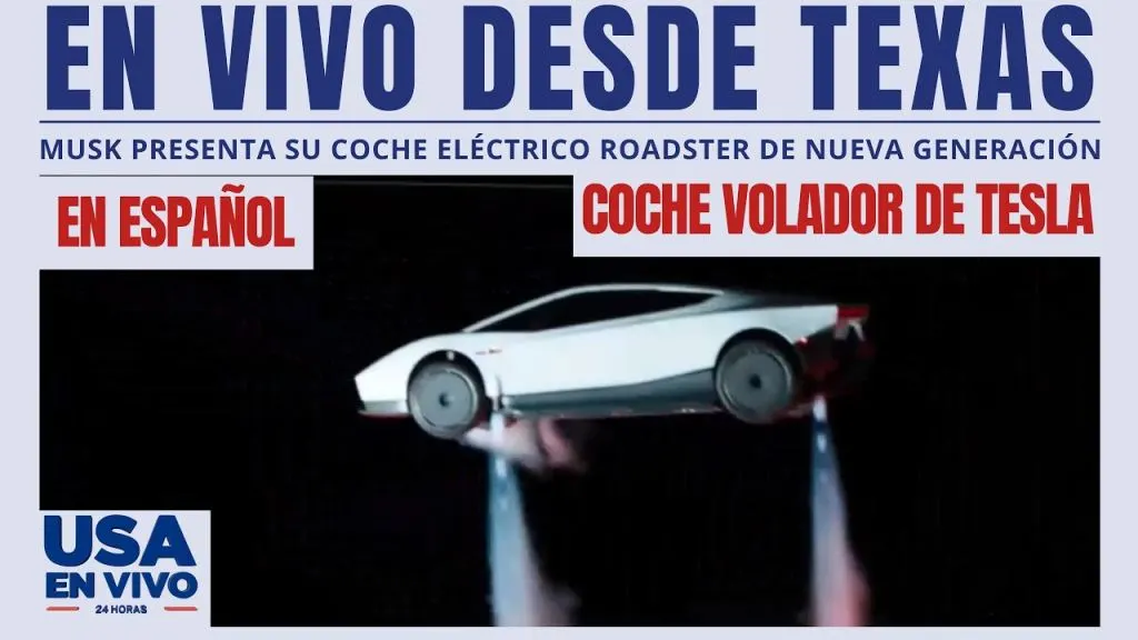 Elon Musk presentó el auto volador que puede alcanzar 230 Km por hora y volar.