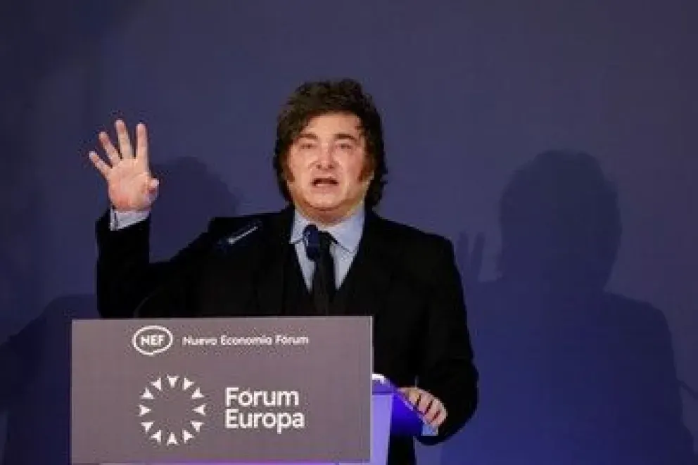 En Madrid, Milei celebró la conquista española y tildó a Pedro Sánchez de “dictador”