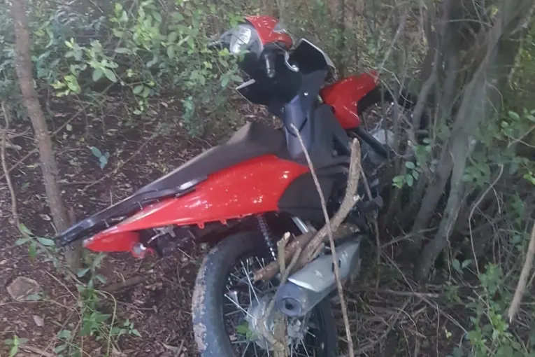 Encontraron oculta entre pastizales una moto que había sido robada