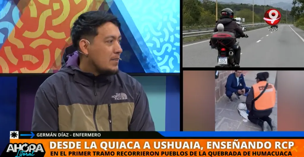 Enfermeros de Entre Ríos recorren el país en moto para enseñar técnicas de RCP de La Quiaca a Ushuaia