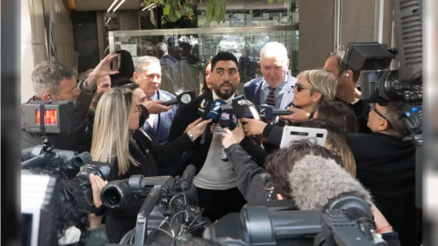 Facundo Moyano se presentó en la audiencia y levantaron la perimetral