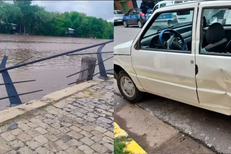 Gualeguaychú: corrían picadas alcoholizados y casi terminaron con sus autos en el río
