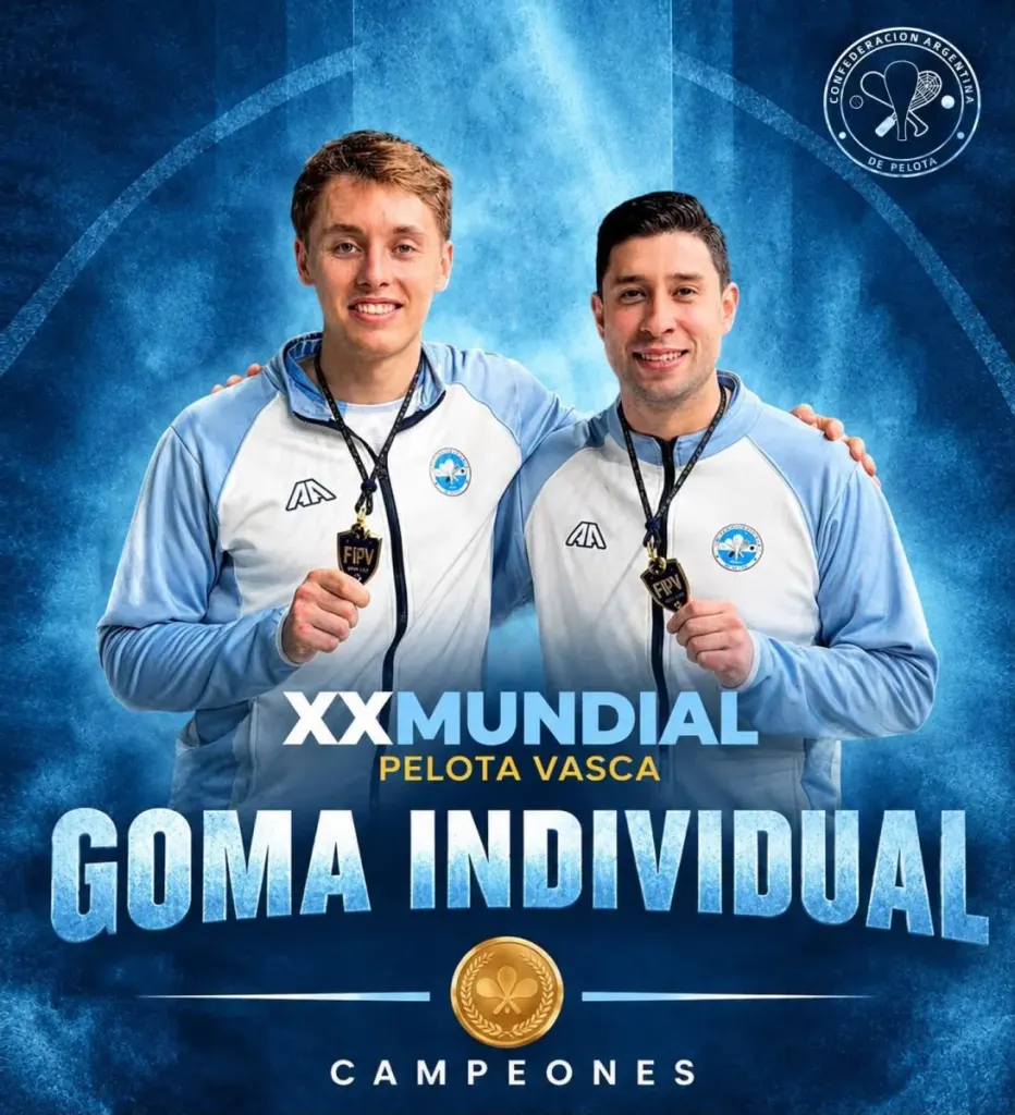 Histórico logro entrerriano: Nicolás Berruezo y Federico Fernández se coronaron campeones mundiales de pelota vasca