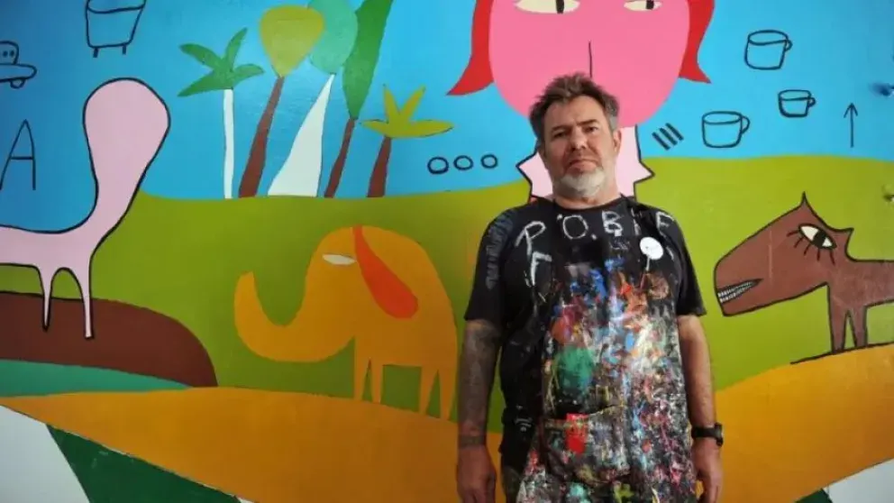 Hospital San Roque de Paraná: denuncian que borraron un mural de Milo Lockett