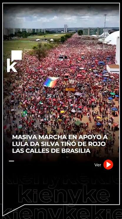 Impresionante y masiva movilización en Brasilia reapalda a Lula a una semana del balotaje