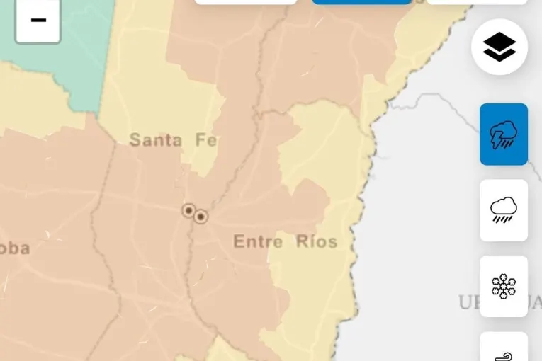 Inestabilidad y pronósticos de lluvias intensas marcan este jueves en Entre Ríos. Gualeguaychú bajo alerta amarilla