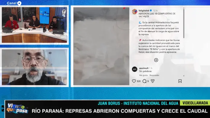 Juan Borus sobre los ríos Paraná y Uruguay: “Estamos asistiendo al momento de mayor impacto”