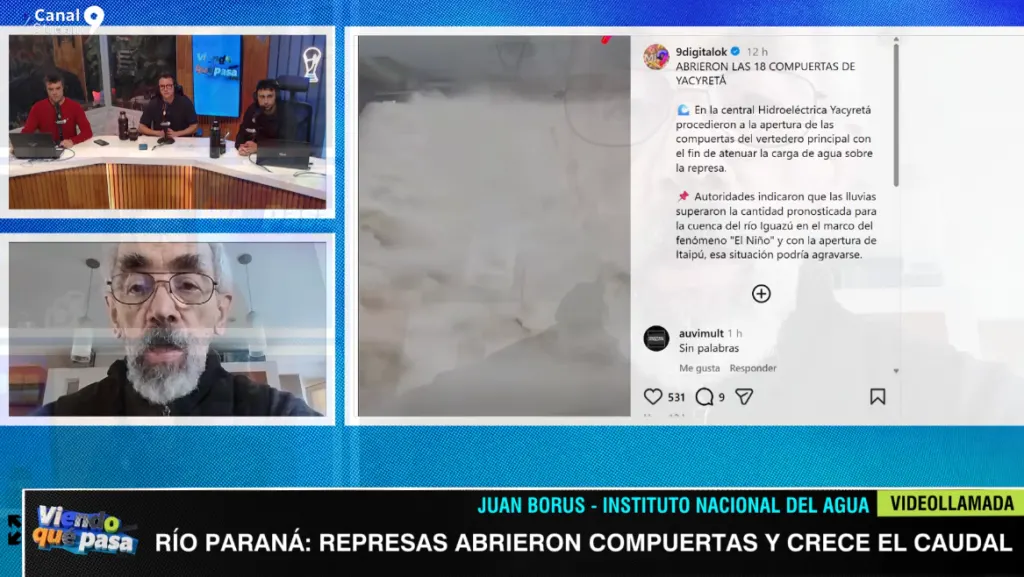 Juan Borus sobre los ríos Paraná y Uruguay: “Estamos asistiendo al momento de mayor impacto”