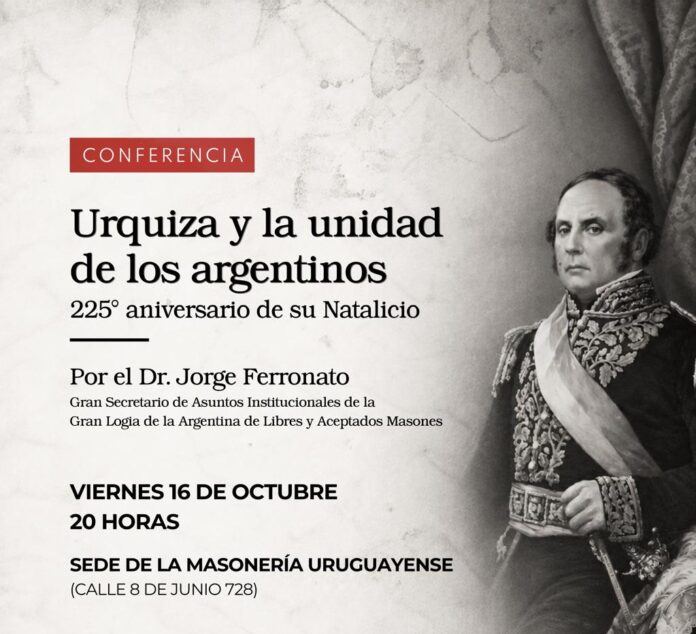 La masonería abre sus puertas para homenajear a Urquiza