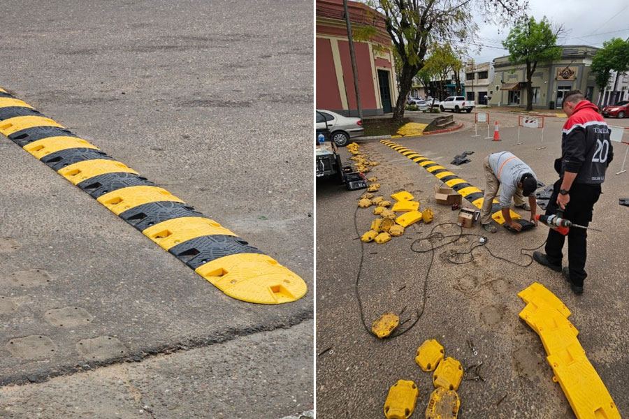 La Municipalidad de Colón renueva reductores de velocidad para fortalecer la seguridad vial