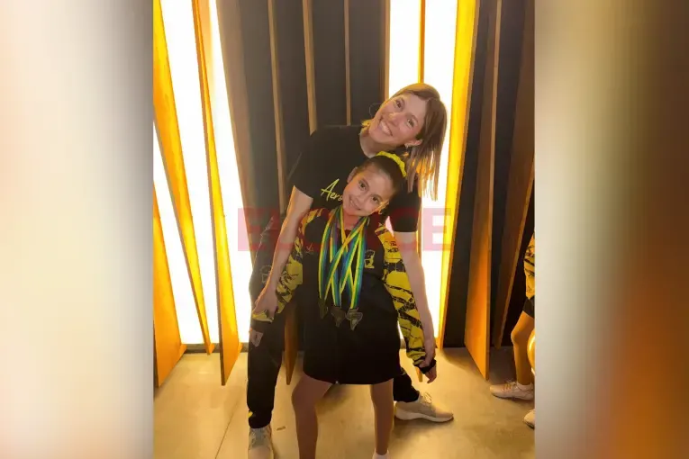 Martina Nogueira, campeona sudamericana de gimnasia aeróbica: ganó tres medallas de oro en Brasil