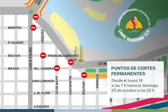 Mundial de Canotaje: qué calles estarán cortadas desde el lunes en Gualeguaychú