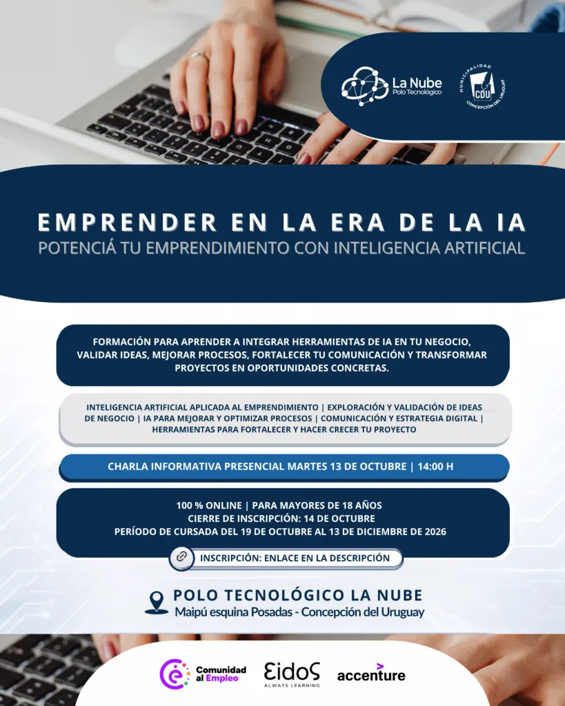 Nueva capacitación sobre emprendimientos en tiempos de Inteligencia Artificial