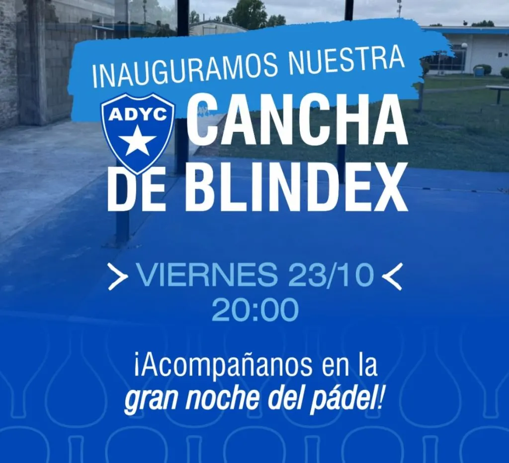 Pádel: La Asociación Deportiva y Cultural inaugura su nueva cancha de blindex