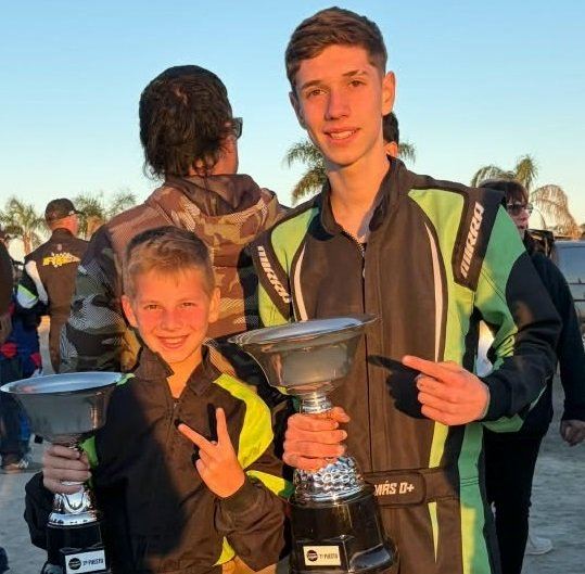 Podios para Tomás y Bastian Grinóvero en María Grande