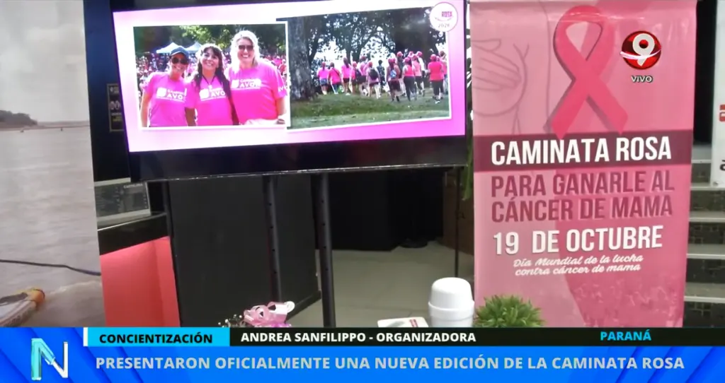 Presentaron la 12° edición de la Caminata Rosa en Paraná