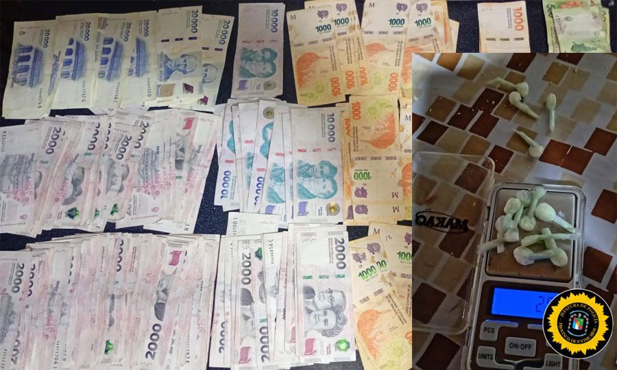 Procedimiento antidrogas en Concepción del Uruguay: un detenido y cocaína secuestrada (VER VIDEO)