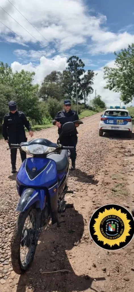Recuperan la moto robada frente al CEF: la Policía la halló oculta en un terreno baldío