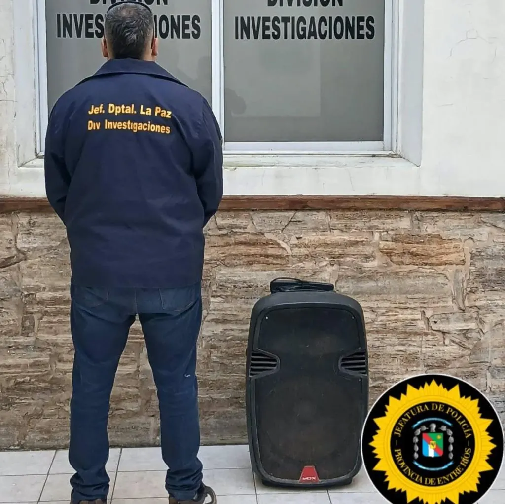 Recuperaron un parlante robado de un quincho del barrio Feria