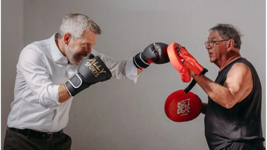 Rogelio Frigerio entrenó boxeo en el Club Banfield de Paraná