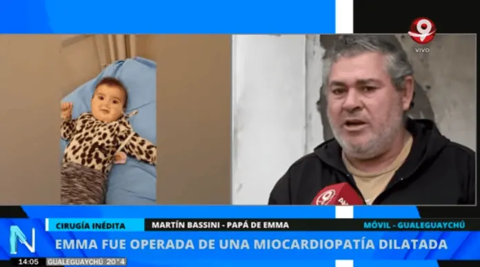 “Salió de quirófano con mucha fuerza”, dijo el papá de Emma tras la histórica cirugía en el Garrahan