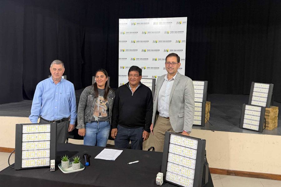 San Salvador tendrá un parque solar y sus clubes mejoran la iluminación con aportes de Enersa