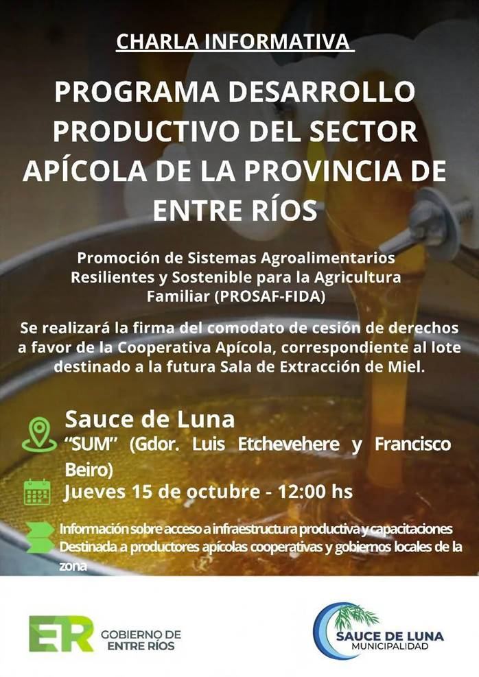 Sauce de luna: Charla informativa – sector apícola