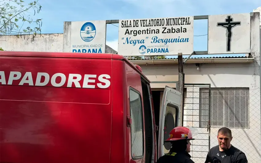 Se incendió una sala velatoria en Paraná