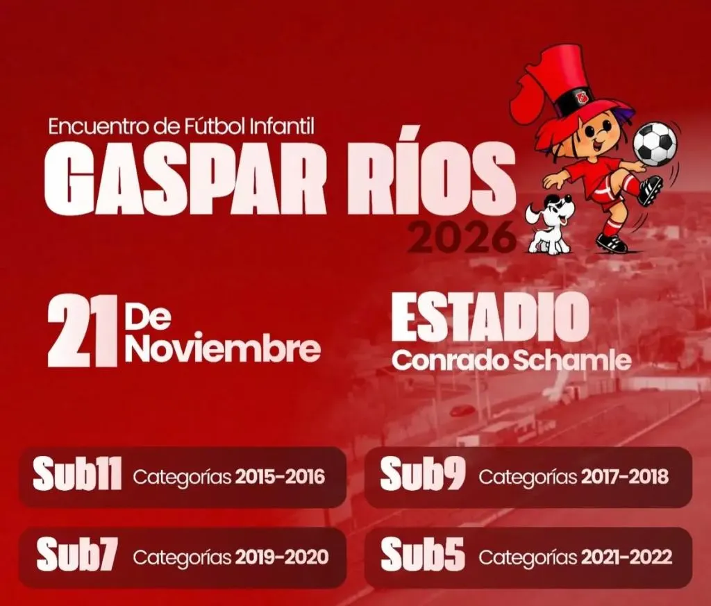 Se viene la 2.ª Edición del Encuentro de Fútbol Infantil “Gaspar Ríos” en María Grande