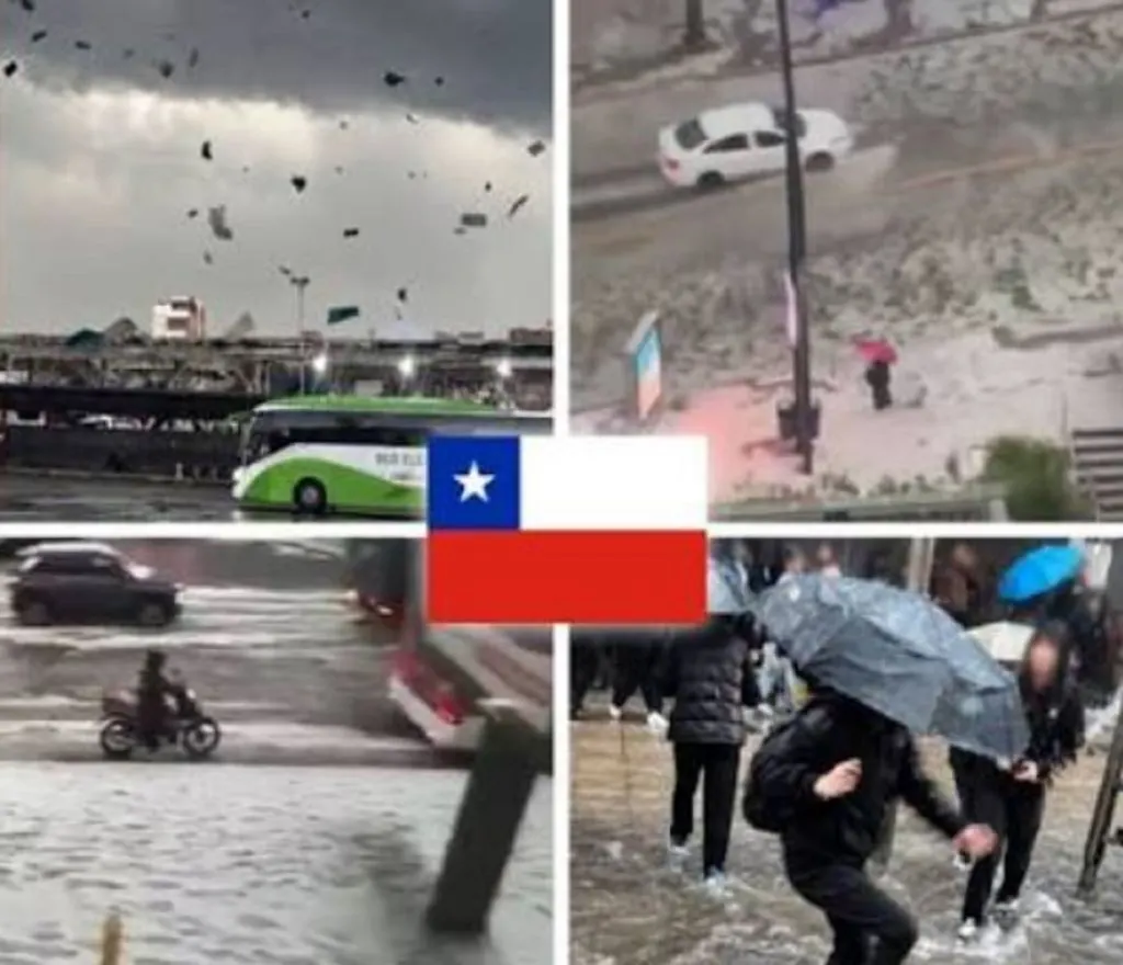 Temporal en Santiago de Chile: tormenta eléctrica, granizo e interrupciones en el transporte