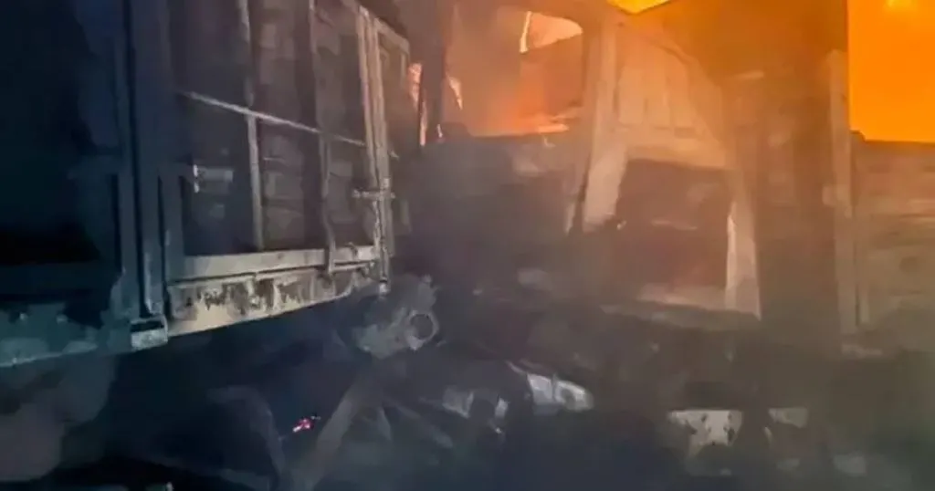 Tragedia en la ruta: Un camionero murió tras un choque e incendio sobre el complejo Zárate-Brazo Largo