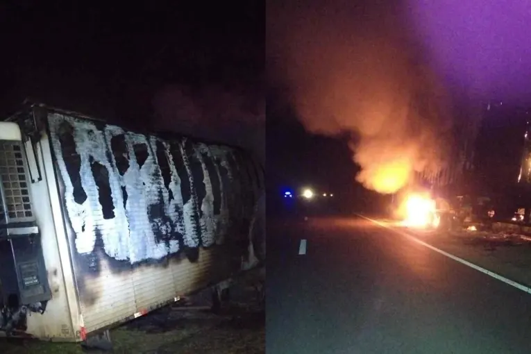 Un camión cisterna se incendió cuando circulaba por el departamento Villaguay