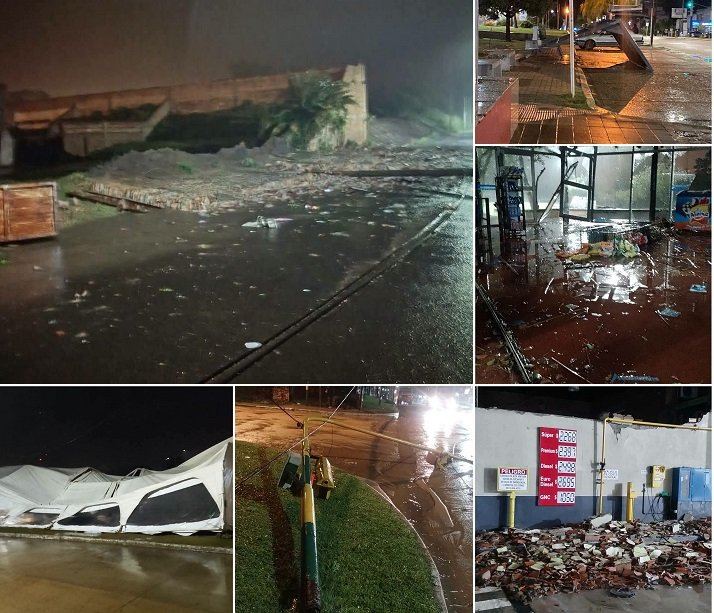 Un fuerte temporal provocó grandes destrozos en Concordia
