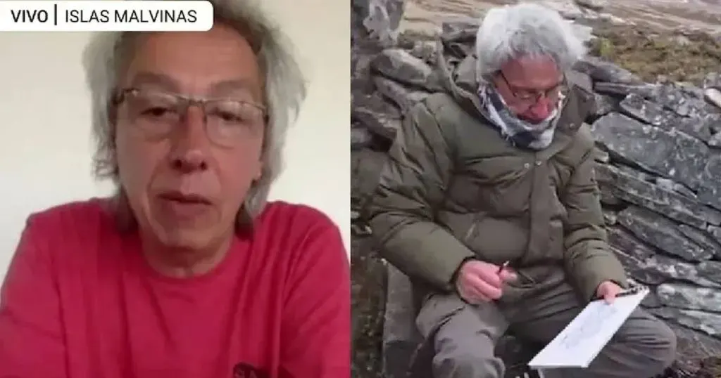 Un veterano de Malvinas regresó a las islas para homenajear a sus compañeros con sus pinturas