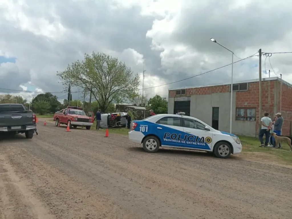 Una mujer de 86 años y su hija protagonizaron un vuelco en San Marcial