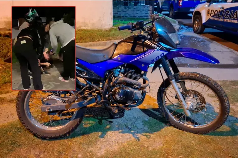 Vecinos acorralaron a un presunto ladrón de motos y la Policía intervino para evitar una agresión en Paraná