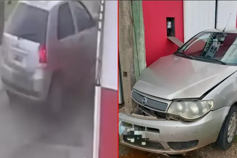 Video: el momento en que un conductor alcoholizado chocó contra una verdulería en Concordia