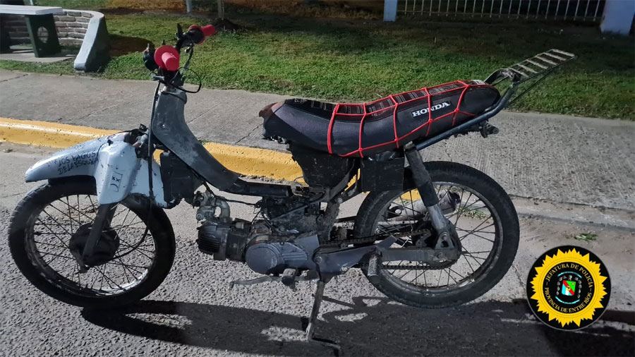 Villa Mantero: interceptaron a un menor en una moto con la numeración de cuadro y motor alterada