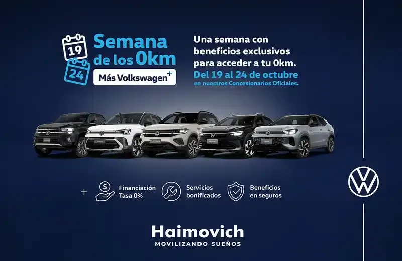 Volkswagen y Haimovich celebran los últimos días de “La Semana de los 0km” con beneficios especiales para acceder a un nuevo vehículo