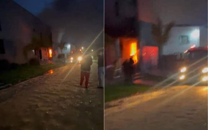 Voraz incendio destruyó dos autos y afectó una vivienda